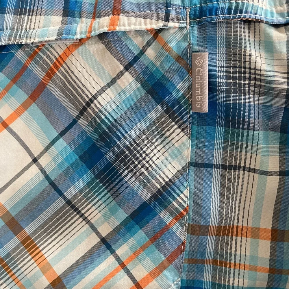 Columbia Insect Blocker Men's Large Fishing Hiking Outdood Plaid Button up Shirt